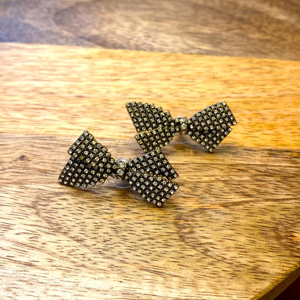 J Crew Shiny Ribbon Earrings